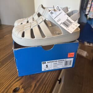 Kids Adidas Superstar Sandal C Size 1 Unisex Wonalu Alumer